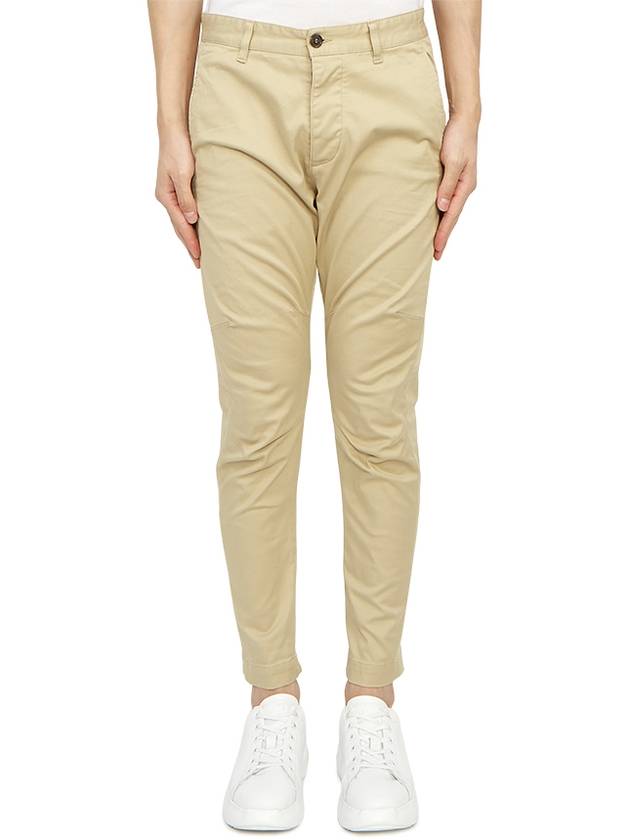 Cotton Sexy Straight Chino Pants Beige - DSQUARED2 - BALAAN 2