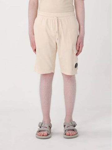 Light Fleece Utility Shorts Beige - CP COMPANY - BALAAN 1