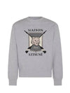 College Fox Print Sweatshirt Light Grey - MAISON KITSUNE - BALAAN 2