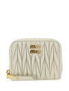 Matelasse Nappa Leather Coin Wallet White - MIU MIU - BALAAN 1