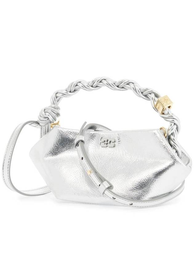 Bou Mini Tote Bag Silver - GANNI - BALAAN 4