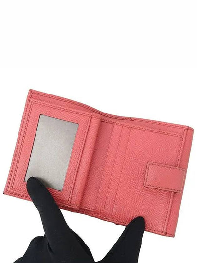 Ferragamo 22 7122 Dark pink color Gancini logo decorated 3 fold bifold wallet - SALVATORE FERRAGAMO - BALAAN 2