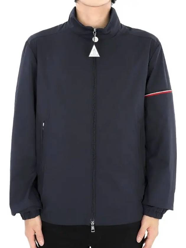 Ruinette Logo Patch Nylon Zip Up Jacket Navy - MONCLER - BALAAN 3