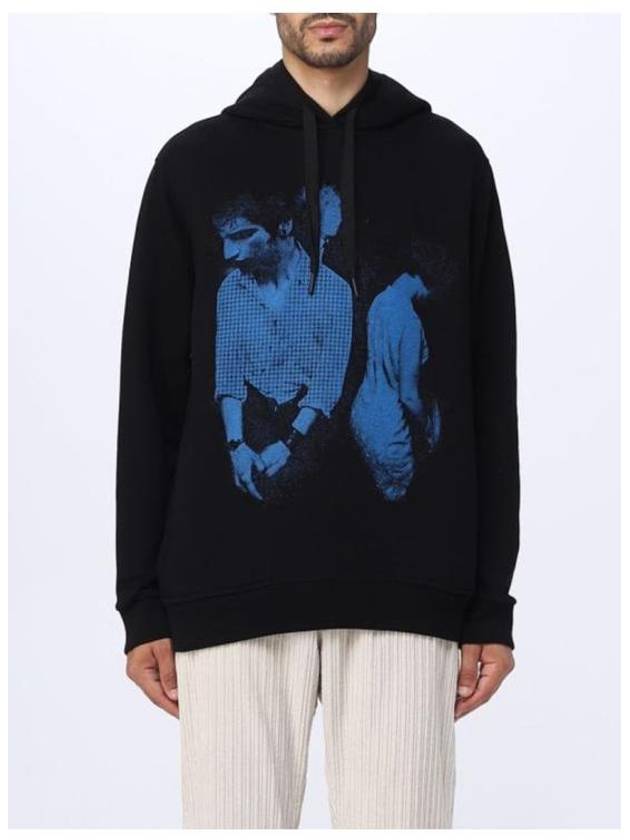 Mod Print Logo Print Hoodie Black - BURBERRY - BALAAN 2