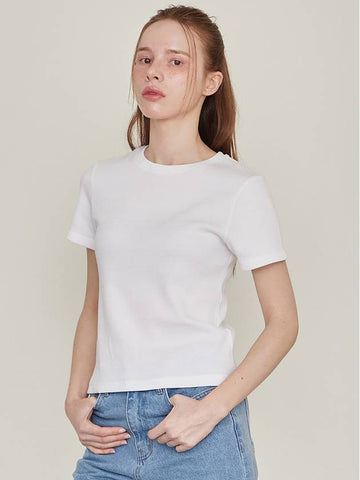 Waffle Half Crop T White - LESEIZIEME - BALAAN 1