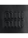 Logo Leather Bucket Bag Black - MIU MIU - BALAAN 8