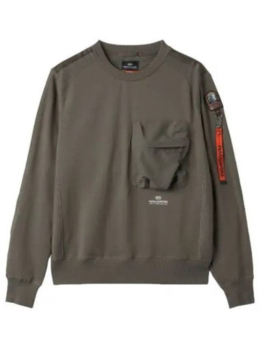 Pocket Zipper Sweatshirt Khaki - PARAJUMPERS - BALAAN 1