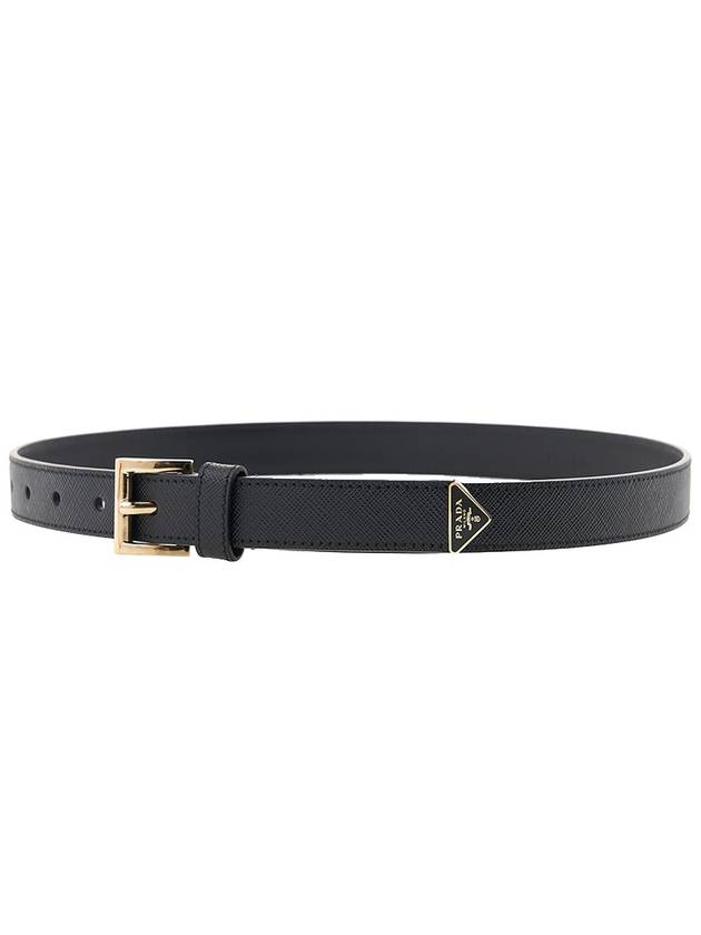 Saffiano Leather Belt Black - PRADA - BALAAN 6