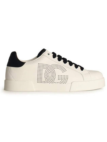 Dolce & Gabbana White Leather Sneakers - DOLCE&GABBANA - BALAAN 1