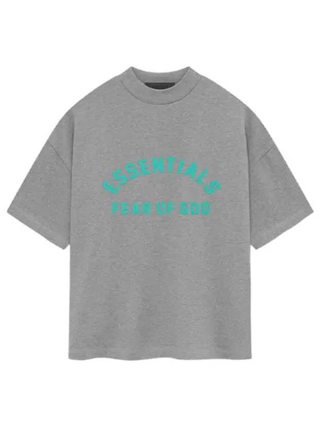 Essential Spring Printed Logo T-Shirt Dark Heather Gray Men's T-Shirt 125SP242003F 123 - FEAR OF GOD - BALAAN 1