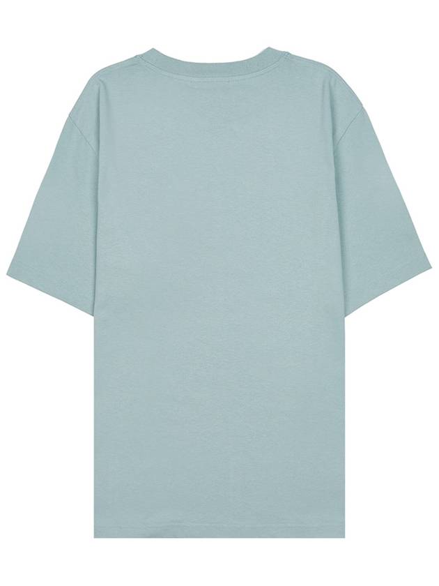 Surfing Foxes Logo Print Short Sleeve T-Shirt Sky Blue - MAISON KITSUNE - BALAAN 3