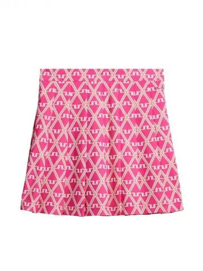 Golf Women's Adina Print Skirt Geo Fuchsia Purple - J.LINDEBERG - BALAAN 2