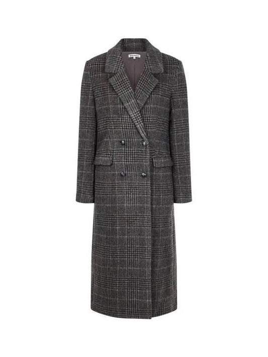 Glen check wool blend double coat dark brown 271957 - REFORMATION - BALAAN 1