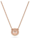 Constella Round Cut Pavé Necklace Rose Gold - SWAROVSKI - BALAAN 6