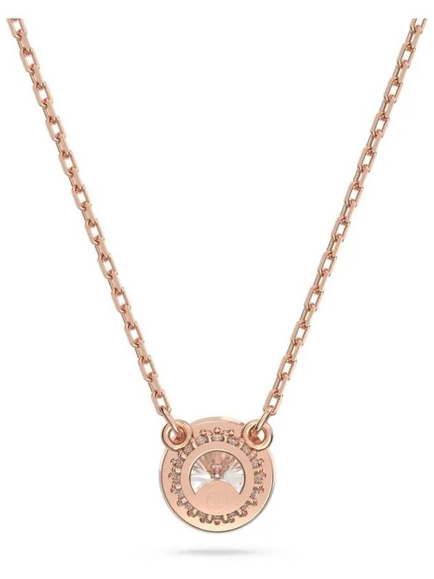 Constella Round Cut Pavé Necklace Rose Gold - SWAROVSKI - BALAAN 6