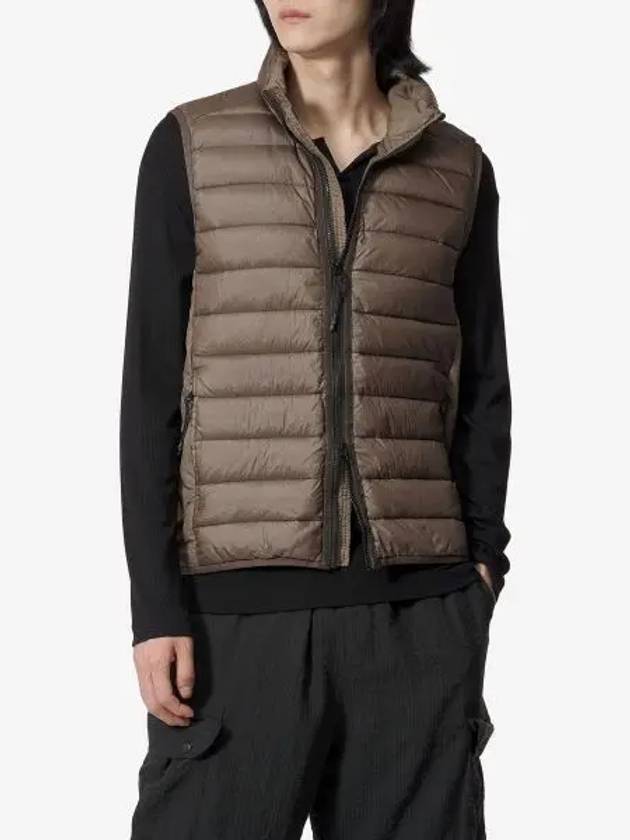 Loom Woven Chambers Recycled Nylon Down TC Vest Brown - STONE ISLAND - BALAAN 2