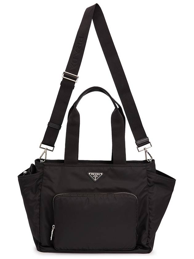 Triangle Logo Re-Nylon Baby Tote Bag Black - PRADA - BALAAN 10