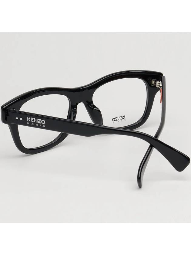 Glasses frame KZ50175F 001 Asian fit black horn rim square - KENZO - BALAAN 4