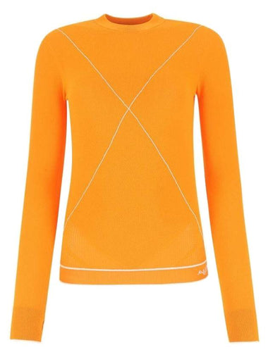 diagonal point knit top orange - BOTTEGA VENETA - BALAAN 1