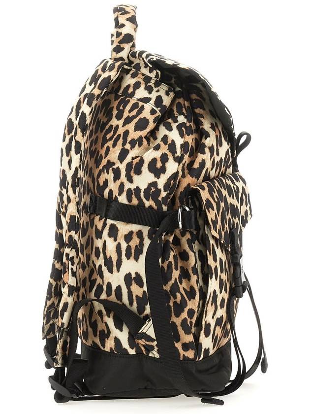 Leopard Tech Backpack Brown - GANNI - BALAAN 3