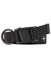 Logo Buckle Belt Black - STONE ISLAND - BALAAN 2