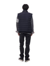 4 Bar Poly Twill Down Vest Navy - THOM BROWNE - BALAAN 6