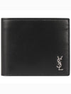 Tiny Cassandre East West Wallet in Matte Leather Black - SAINT LAURENT - BALAAN 2