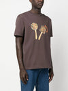 Maraca Logo Print Cotton Short Sleeve T-Shirt Brown - JACQUEMUS - BALAAN 4