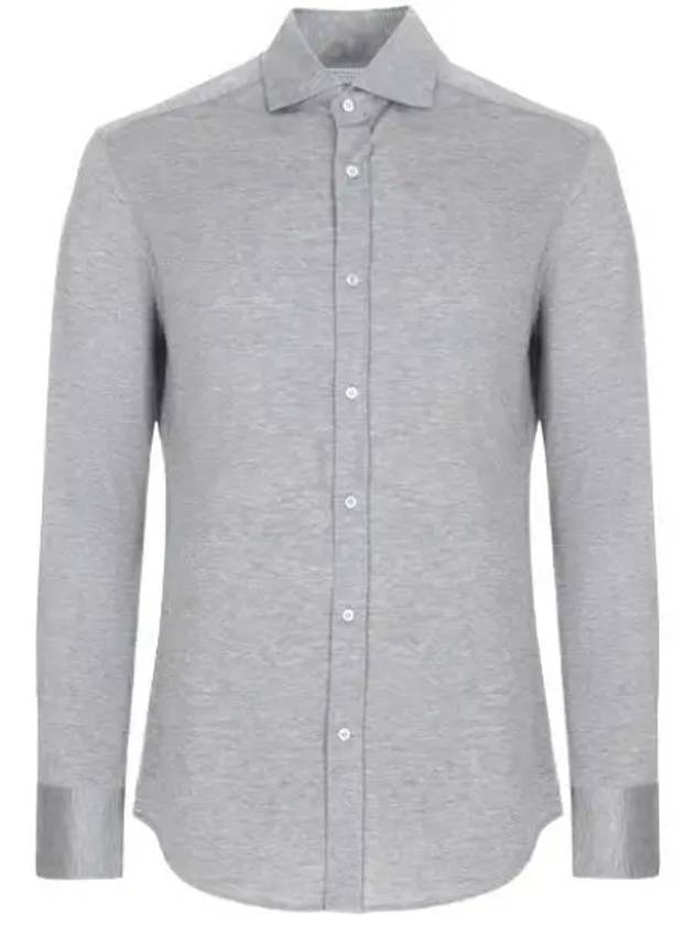 Silk Long Sleeve Shirt Grey - BRUNELLO CUCINELLI - BALAAN 2