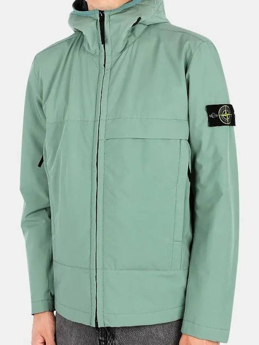 Waffen Soft Shell Prima Rope Hooded Jacket Green - STONE ISLAND - BALAAN.