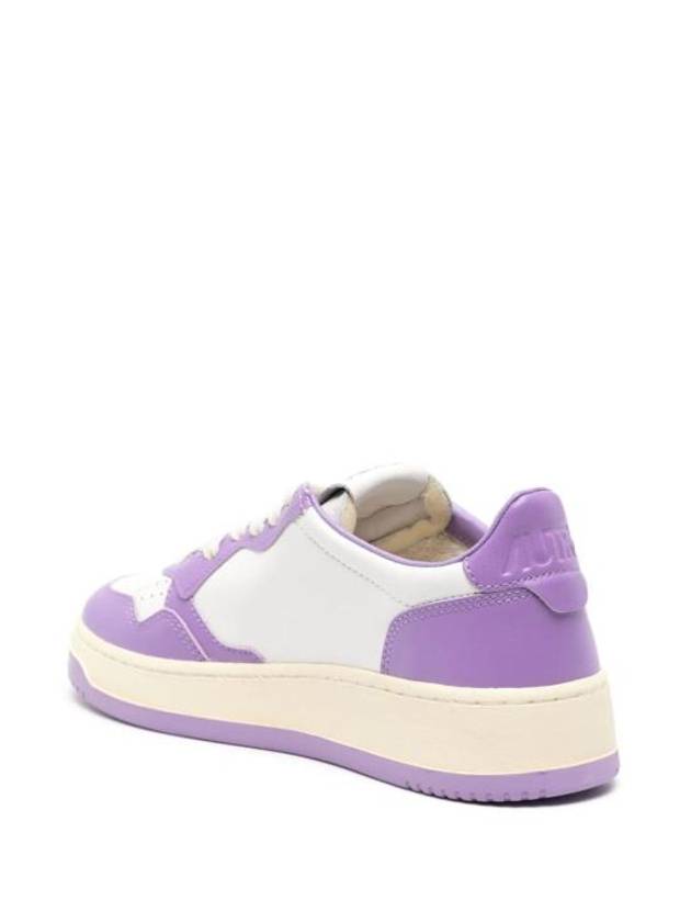 Medalist Leather Low Top Sneakers White Purple - AUTRY - BALAAN 4