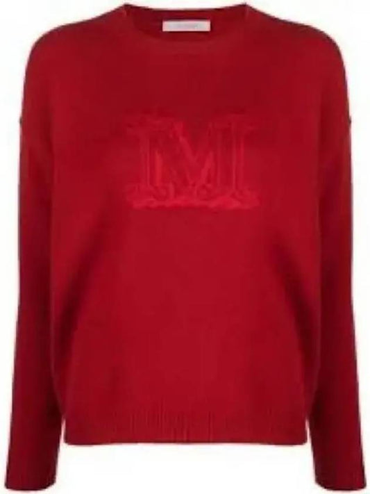 Edo Monogram Cashmere Knit Top Red - MAX MARA - BALAAN 2