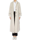 Waterproof Cotton Twill Raglan Trench Overcoat Khaki - THOM BROWNE - BALAAN 5