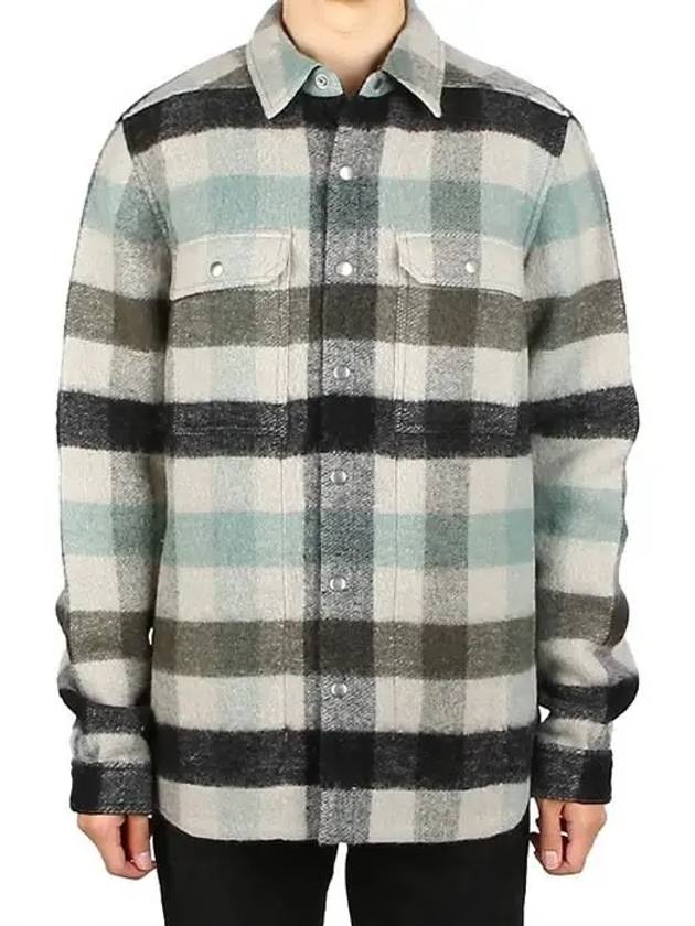 RU02B2729 WFP 08P Check Print Overshirt - RICK OWENS - BALAAN 1