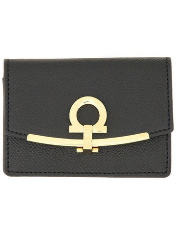 Salvatore Ferragamo Business Card Holder "Hooks" - SALVATORE FERRAGAMO - BALAAN 1