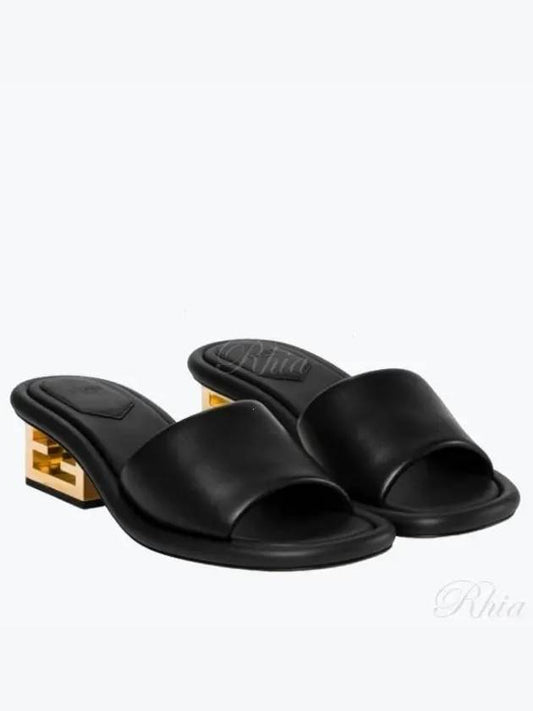 FF Baguette Motif Nappa Leather Sandals Black - FENDI - BALAAN 2