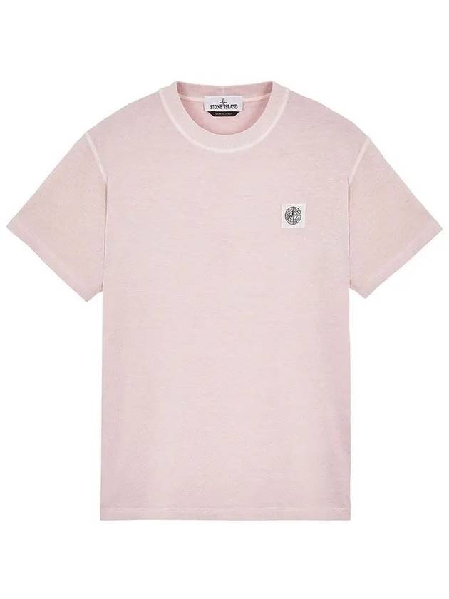 Men's Logo Short Sleeve T-Shirt Light Pink - STONE ISLAND - BALAAN 2