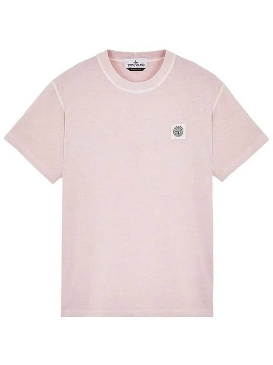 Men's Logo Short Sleeve T-Shirt Light Pink - STONE ISLAND - BALAAN 2