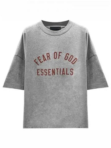 Logo printing jersey crew neck round short sleeve t shirt dark heather men s 271571 - FEAR OF GOD - BALAAN 1