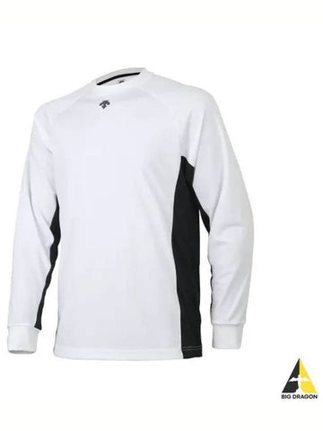 BASEBALL SN221ZTL61 WHT0 Long Sleeve Color T Shirt White - DESCENTE - BALAAN 1