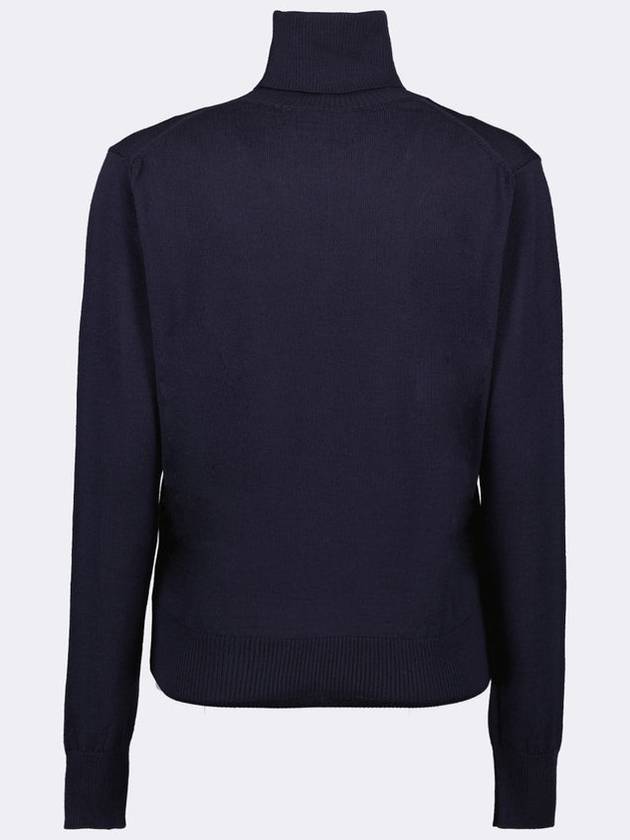 Red Ami De Coeur Wool Turtleneck Navy - AMI - BALAAN 3