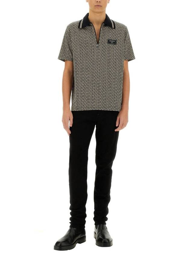 Balmain Polo Shirt With Monogram - BALMAIN - BALAAN 2