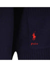 Embroidery Logo Wool Cardigan Navy - POLO RALPH LAUREN - BALAAN 5