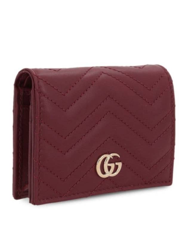 GG Marmont Leather Card Wallet Light Rosso Ancora Red - GUCCI - BALAAN 5