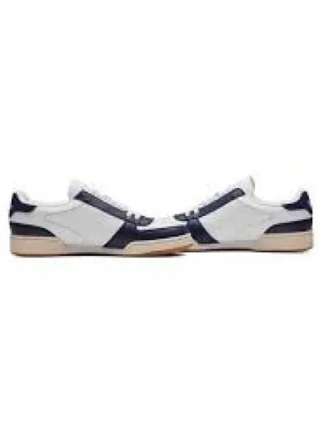 Court Leather Low Top Sneakers White Navy 1236393 - POLO RALPH LAUREN - BALAAN 1