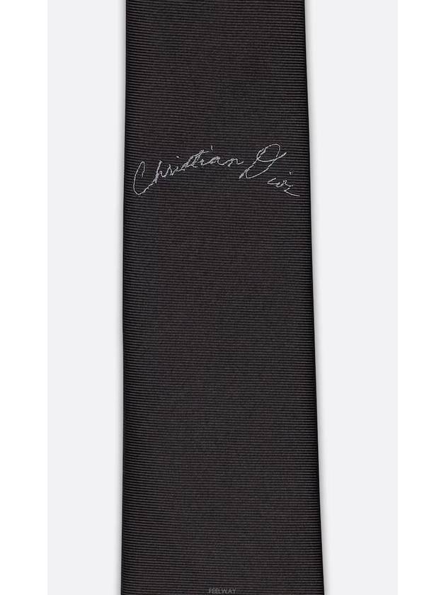 Handwriting Logo Tie Black - DIOR - BALAAN 5