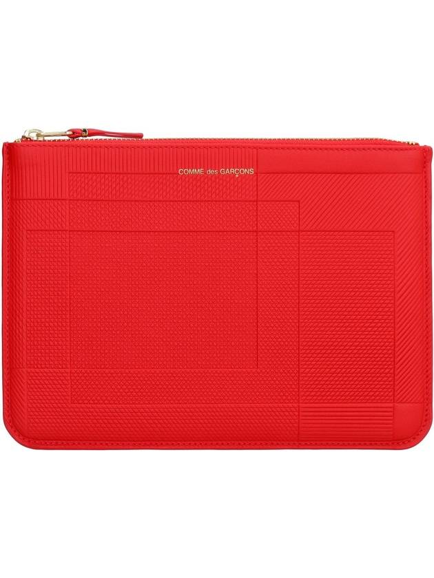 Comme Des Garçons Logo Detail Flat Leather Pouch - COMME DES GARCONS - BALAAN 2