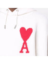 Big Heart Logo Hoodie White - AMI - BALAAN 4