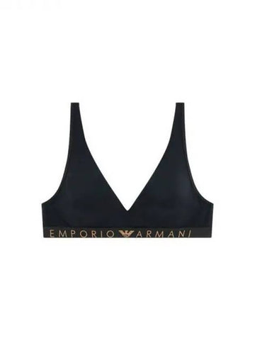 UNDERWEAR Women's Thin Logo Band Bralette Bra Black 270149 - EMPORIO ARMANI - BALAAN 1