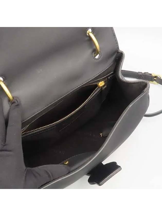 4054220 DK88 Black Leather Medium Top Handle Tote Bag Shoulder Strap 2WAY - BURBERRY - BALAAN 6